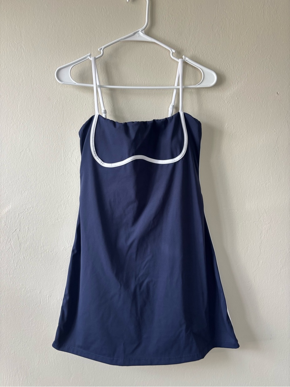 Move With You Womens Size Small Workout Tennis Dress with Built-in Bra Navy Blue